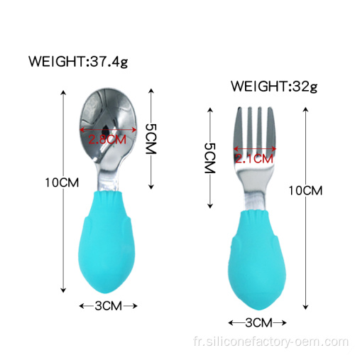 Silicone Baby Fork et cuillère